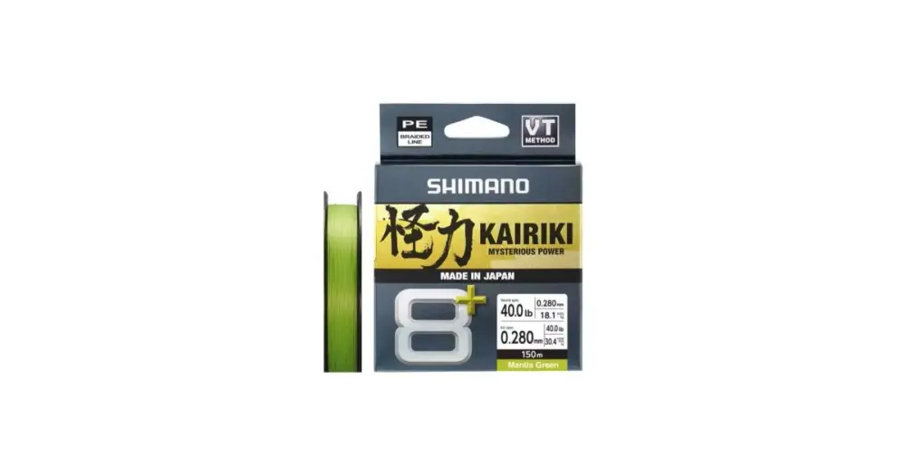 Horká Nabídka Shimano Splétaná Šňůra Line Kairiki 8+ Mantis Green 150 m - 0,16 mm 11,1 kg