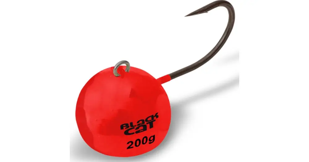 Black Cat Jigová Hlava Fire Ball Červená - 200 g Nízká Cena