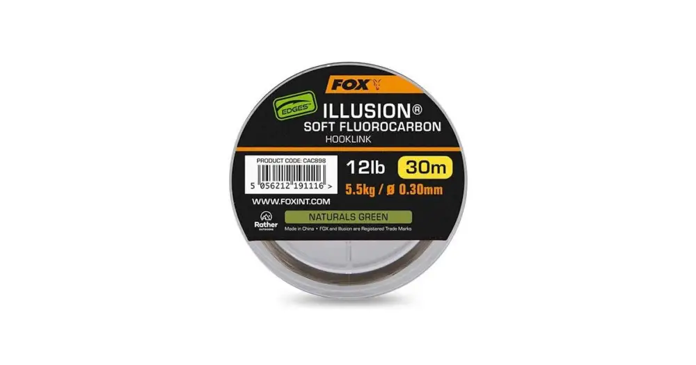 Fox Fluorocarbon Edges Illusion Soft Hooklink Naturals Green 30 m Značkový