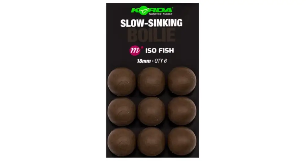 Korda Umělé Boilie Slow Sinking Boilie ISO Fish 9 ks - 18 mm Nakupujte Hned