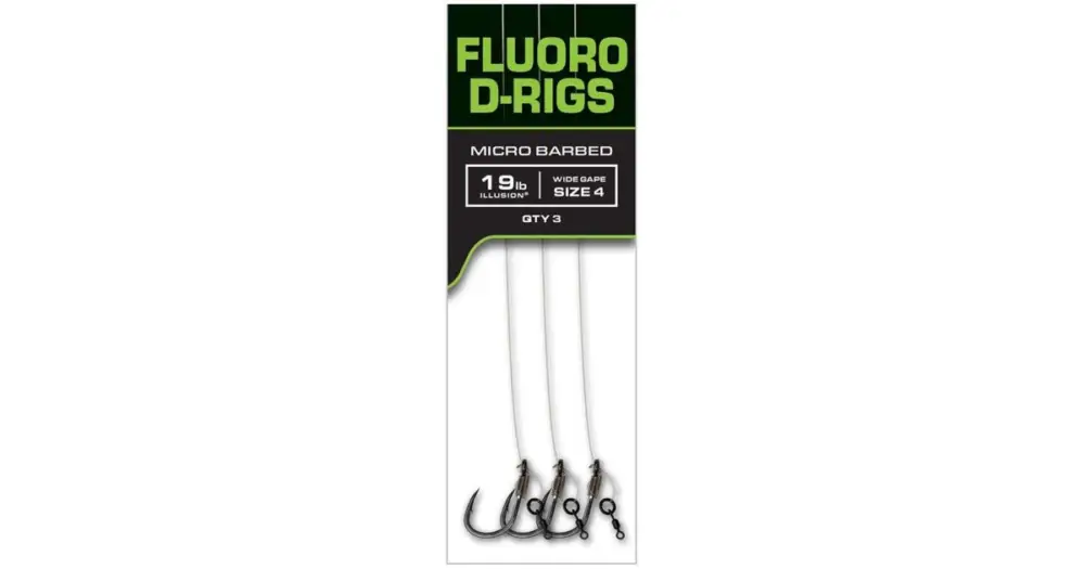 Dokud Zásoby Vydrží Fox Návazce Carp Ready Rigs Fluoro D-Rig 3 ks - Velikost 6