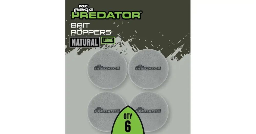 Fox Rage Predator Plovoucí Pěna Bait Poppers 6 ks - Natural Large Tovární Cena