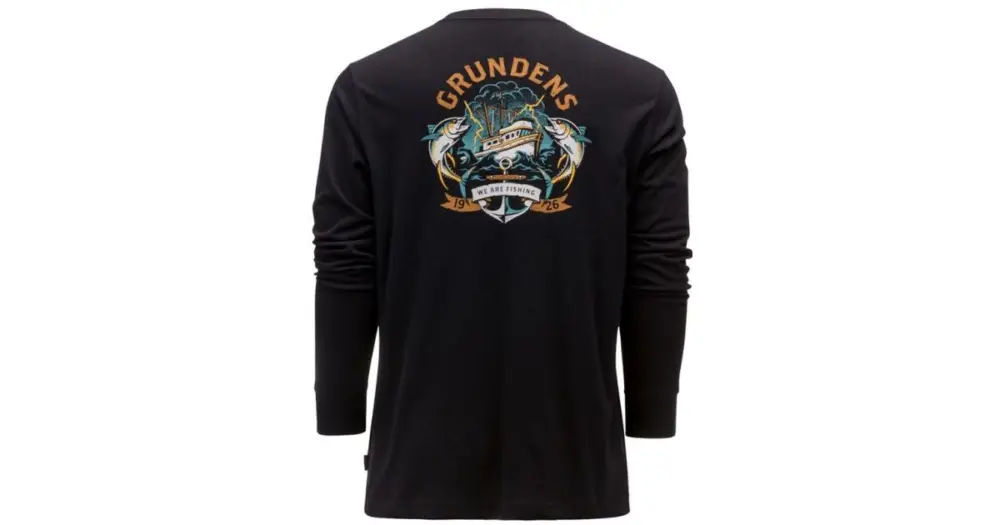 Grundéns Tričko Tuna Tattoo LS T-Shirt Black - XL Rychlé Dodání