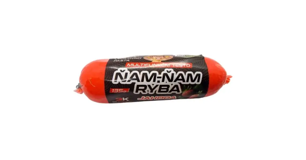 DK Fishing Inovativní Těsto Ňam-Ňam Ryba 135 g - Jahoda Omezená Nabídka