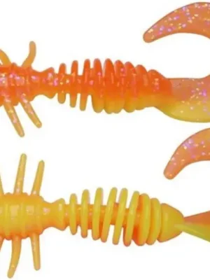 Akční Cena Berkley Gumová Nástraha Powerbait Power Curly Fluor Orange Sunshine Yellow - 4 cm 12 ks