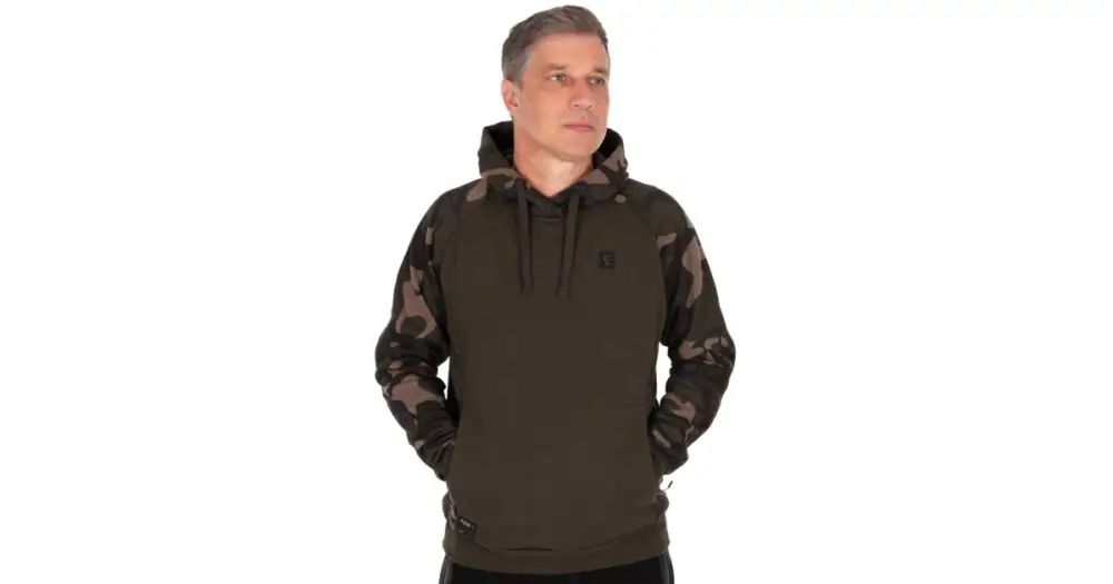 Víkendová Akce Fox Mikina Khaki/Camo Pullover Premium 310 Hoodie - XXXL