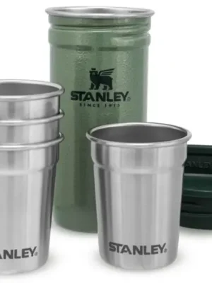 Zlevněný Stanley Set Nerezových Panáků 4 ks Adventure Series v Nerezovém Pouzdře Zelený