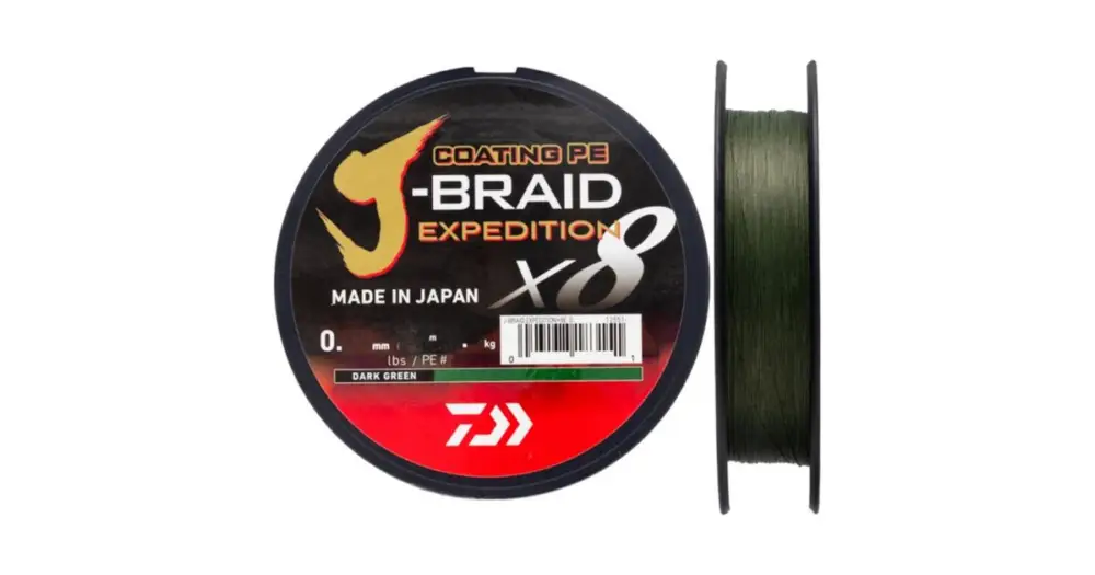 Daiwa Splétaná Šnůra J-Braid Expedition Dark Green 150 m Dokud Zásoby Vydrží