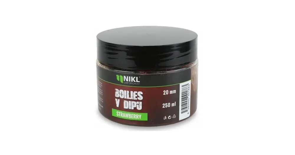 Top Prodej Nikl Boilies V Dipu Strawberry 250 g - 24 mm