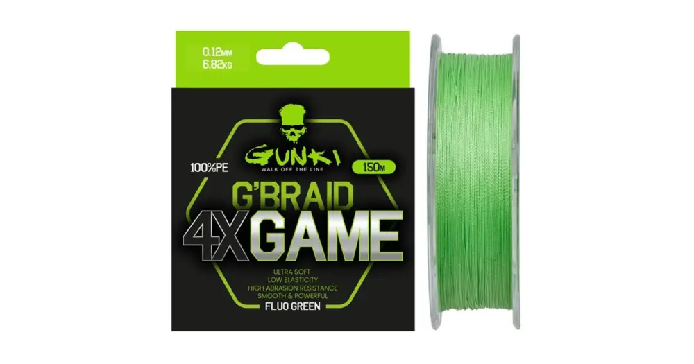 Cenová Bomba Gunki Pletená Šňůra G Braid 4X Game 150 m - 0,16 mm 9,09 kg