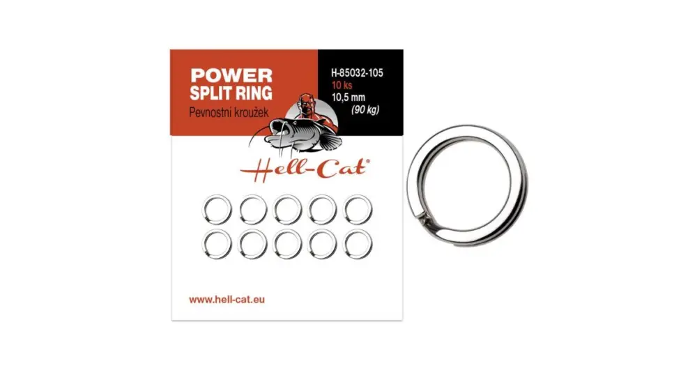Aktuální Hell-Cat Kroužek Pevnostní Power Split Ring 10 ks - 9 mm 70 kg