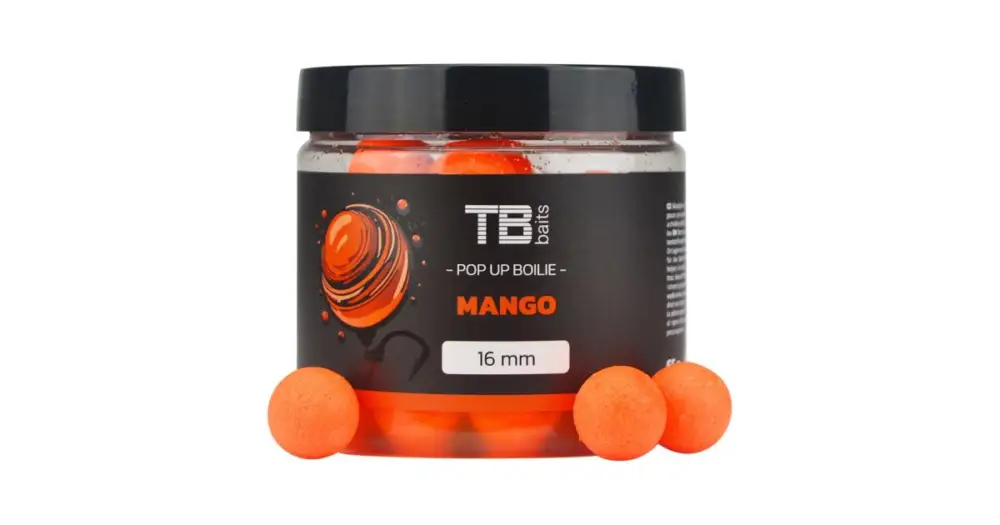 TB Baits Plovoucí Boilie Pop-Up Mango + NHDC 65 g Speciální Cena