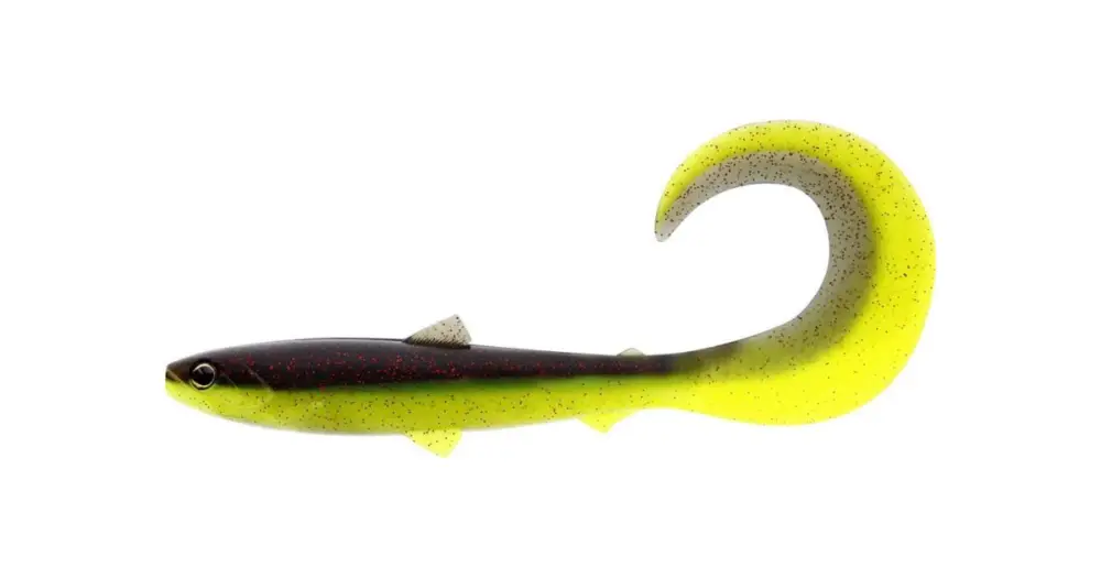 Ověřený Westin Gumová Nástraha Bullteez Curltail Black Chartreuse