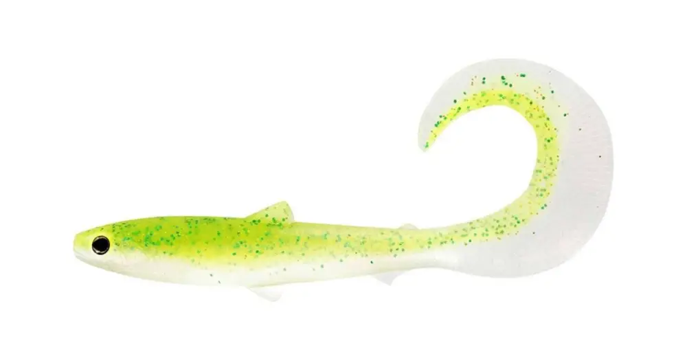 Westin Gumová Nástraha Bullteez Curltail Sparkling Chartreuse - 8 cm 3 g 3 ks Horká Nabídka