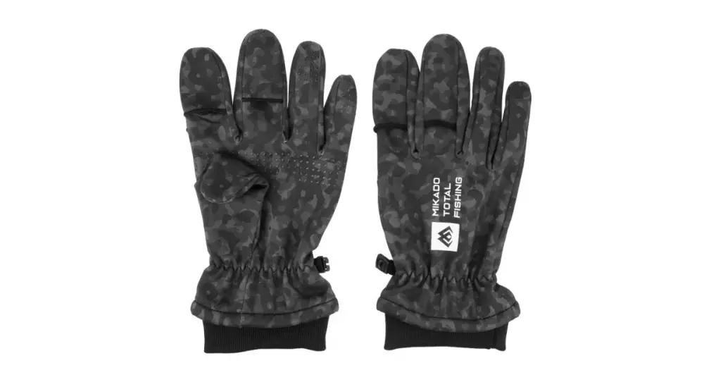 Finální Výprodej Mikado Rukavice Softshell Black Camo - XL