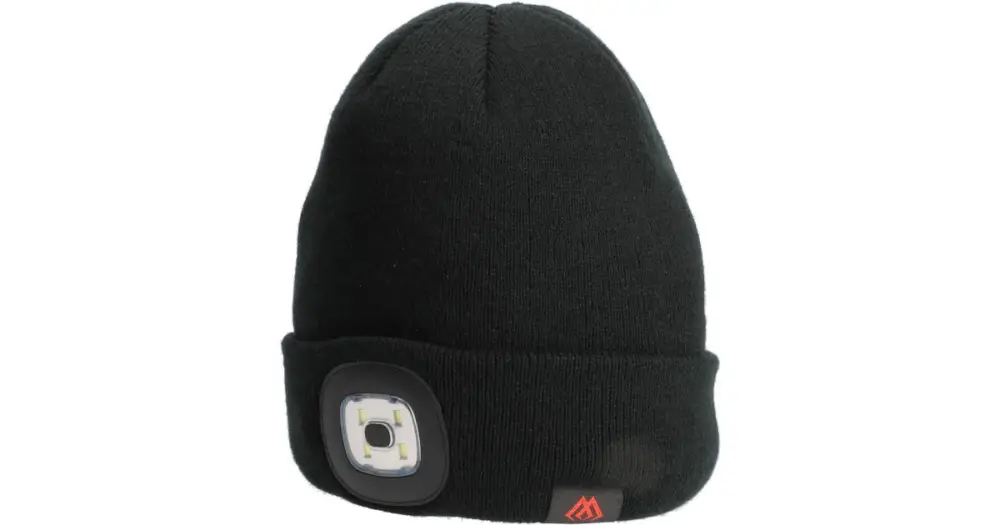 Mikado Zimní Čepice LED Beanie Černá Značkový