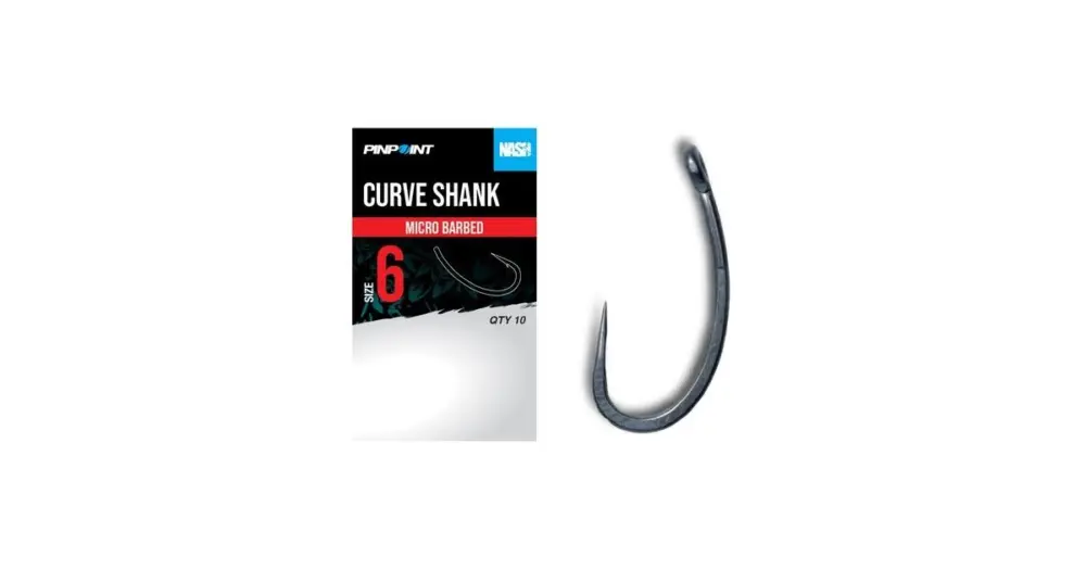 Nash Háčky Curve Shank Barbless 10 ks - Velikost 6 Rychlé Dodání