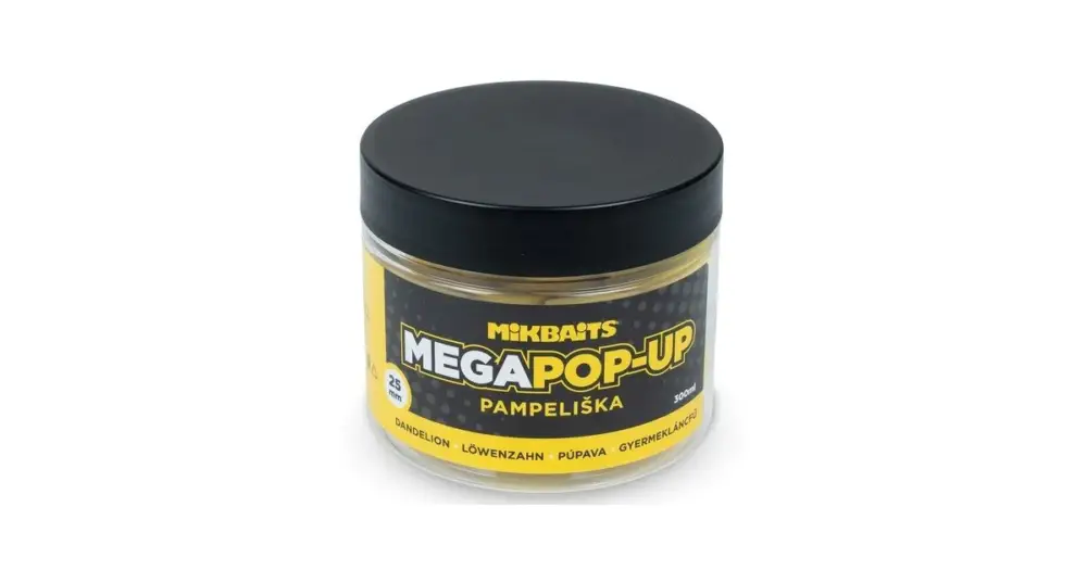Horká Nabídka Mikbaits Mega Plovoucí Fluo Boilie Pampeliška 300 ml 25 mm