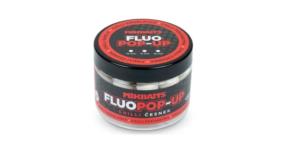 Akce Mikbaits Plovoucí Boilie Fluo Chilli Česnek 150 mll