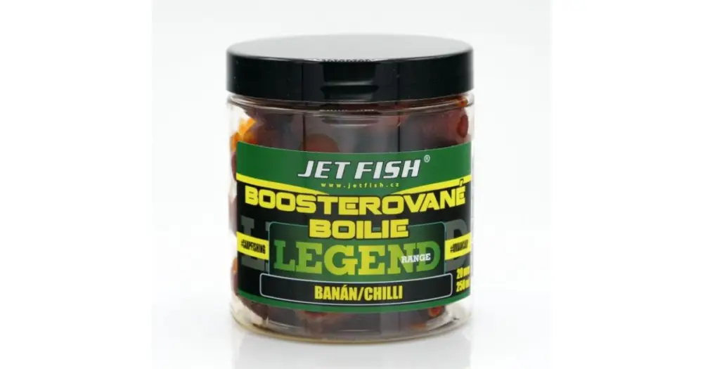Jet Fish Boosterované Boilie Legend Range Banán Chilli 250 ml Zlevněný