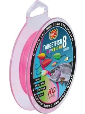 WFT Splétaná Šňůra Targetfish 8 Spoon Pink 120 m Expresní Doručení
