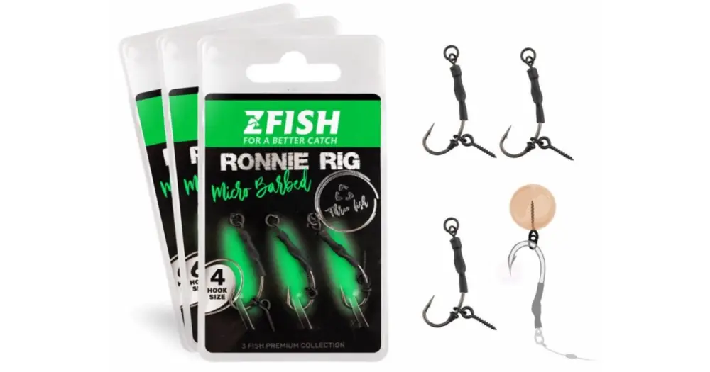 Zfish Návazec Ronnie Rig 3 ks - Velikost Háčku 8 Výprodej