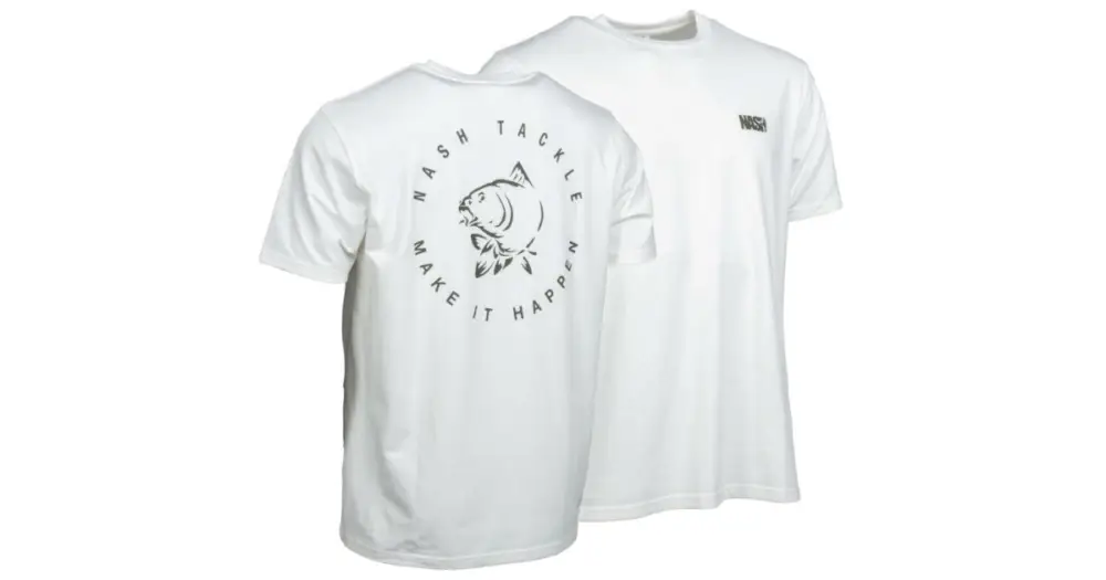 Nejlepší Cena Nash Tričko Make It Happen Carp Logo T-Shirt Ecru - XXXL
