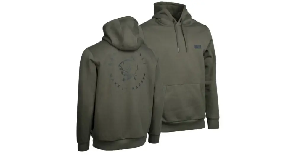 Autentický Nash Mikina Make It Happen Carp Logo Hoody Green