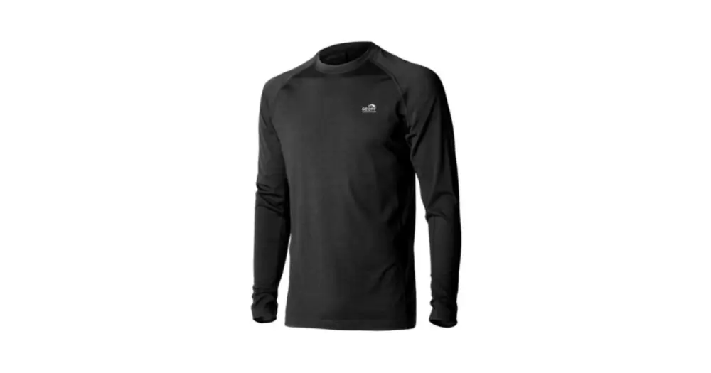 Geoff Anderson Soft Thermo Triko WizWool 165 s Dlouhým Rukávem Černé - XXXL Speciální Cena