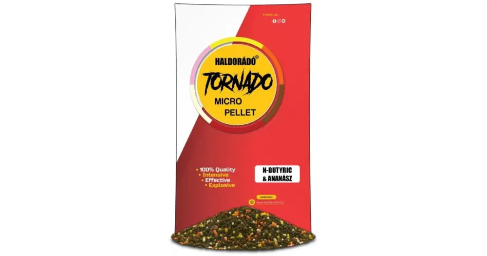 Horká Nabídka Haldorádó Pelety Tornado Micro Pellets 400 g 2 mm - N-Butyric Ananas
