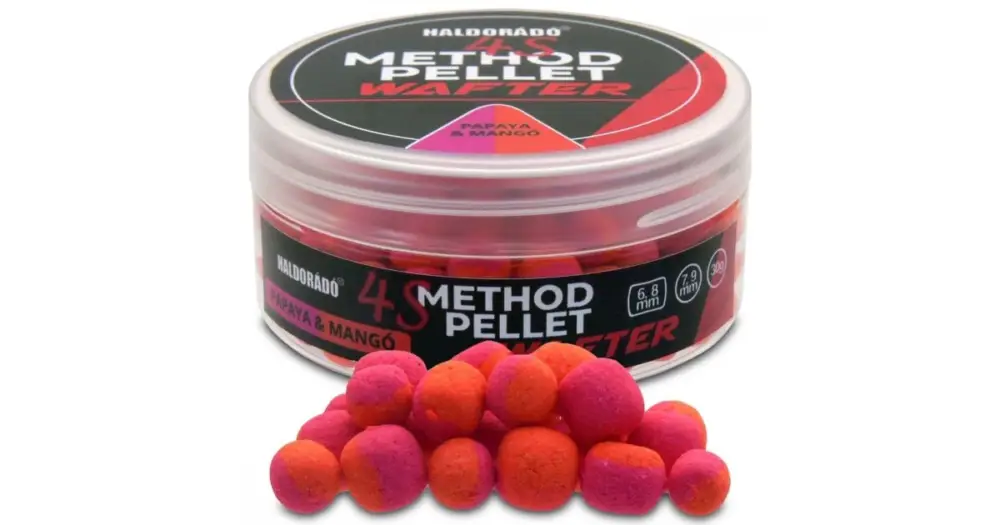 Haldorádó Pelety 4S Method Pellet Wafters 30 g 6+8 mm/7+9 mm - Papaya Mango Poslední Šance