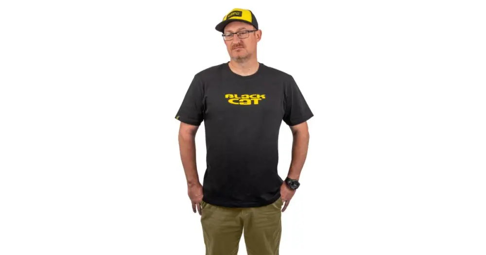 Dokud Zásoby Vydrží Black Cat Tričko Logo Black T-Shirt - XXXL
