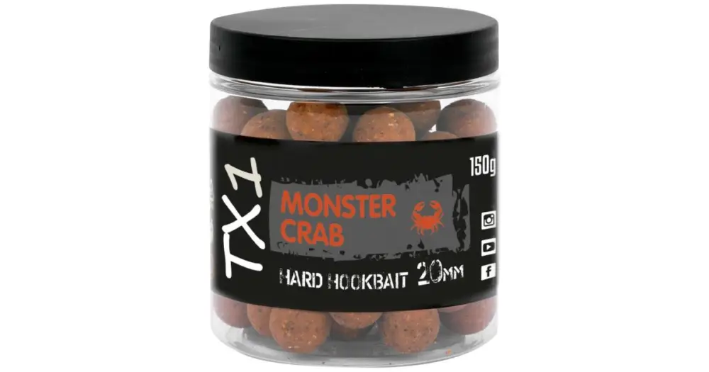Dokud Zásoby Vydrží Shimano Tvrzené Boilies TX1 Hard Hookbait Monster Crab 150 g - 20 mm