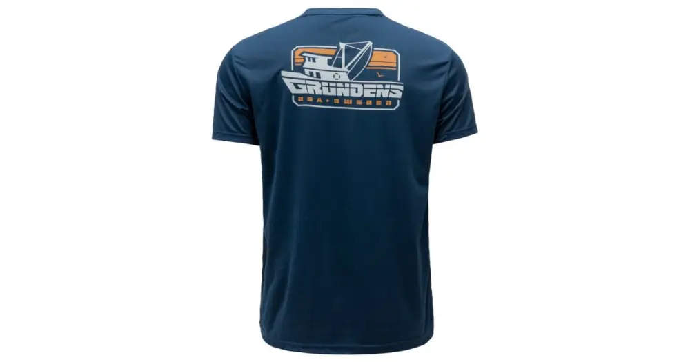 Grundéns Tričko Commercial Boat SS Tech Tee Blue Abbys - L Nová Kolekce