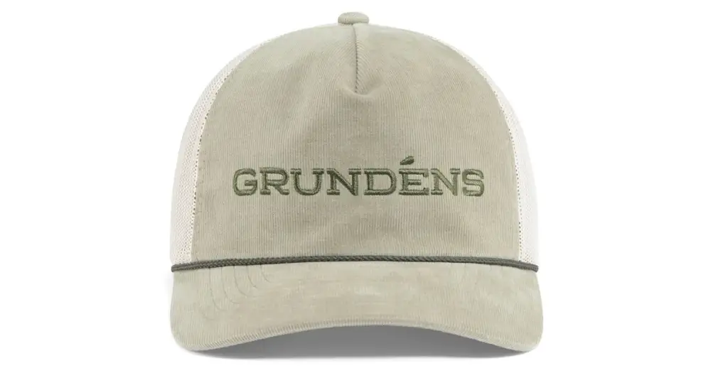 Grundéns Kšiltovka Cord Wordmark Trucker Light Olive Levný