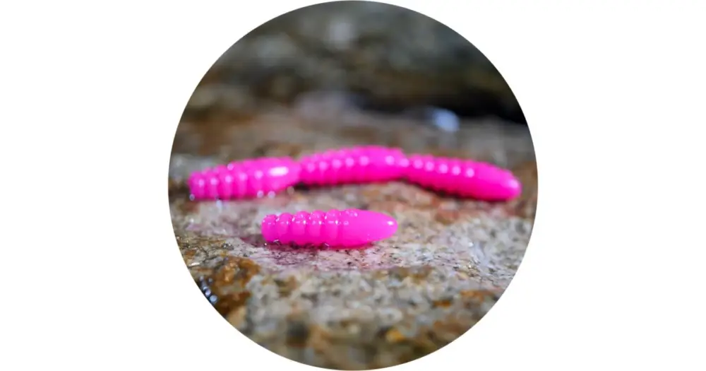 Hit Sezóny RedBass Gumová Nástraha Trout Grub Signal Pink UV COLOR - 3x16 mm