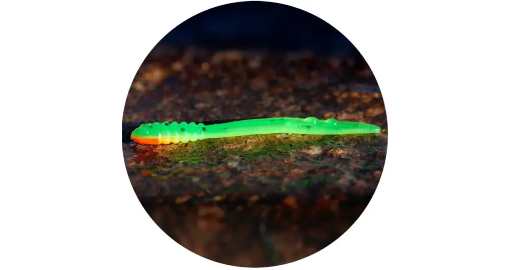 Super Cena RedBass Gumová Nástraha Micro Tail Fluo Green RH UV COLOR - S 48 mm