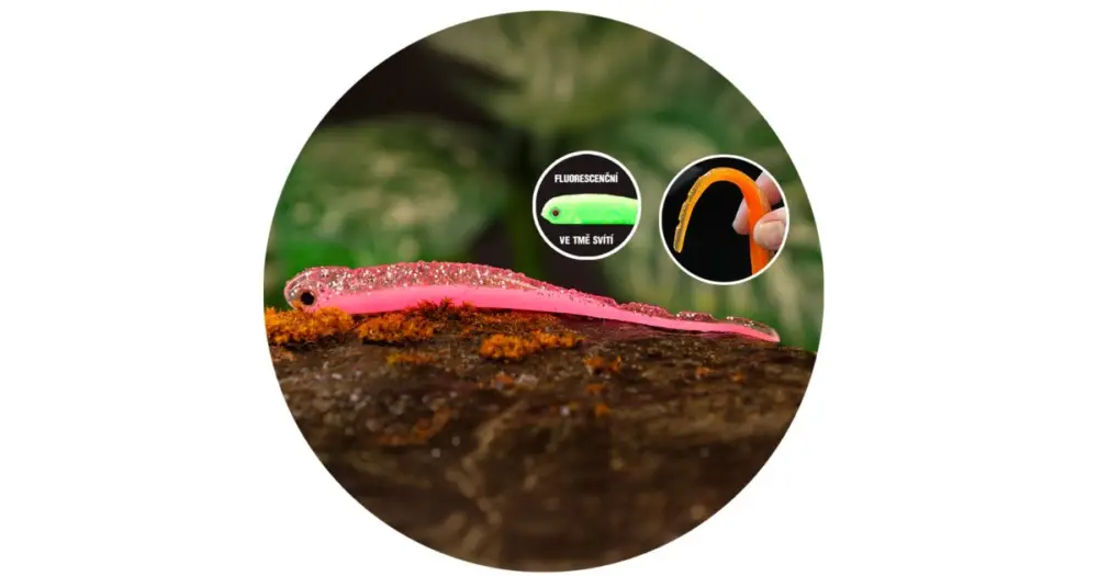 Značkový Redbass Smáček Big Snake Pink G UV COLOR