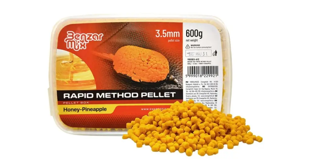 Benzar Mix Pelety Rapid Method Pellet 3,5 mm 600 g - Med Ananas Bezpečná Platba