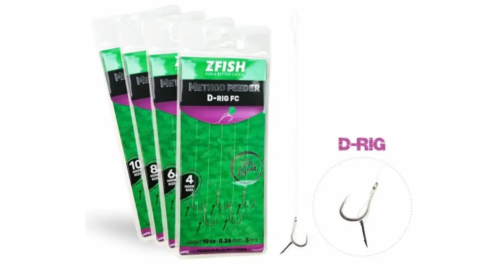 Must-Have Zfish Návazec Method Feeder D-Rig 10 cm 5 ks - Velikost Háčku 6