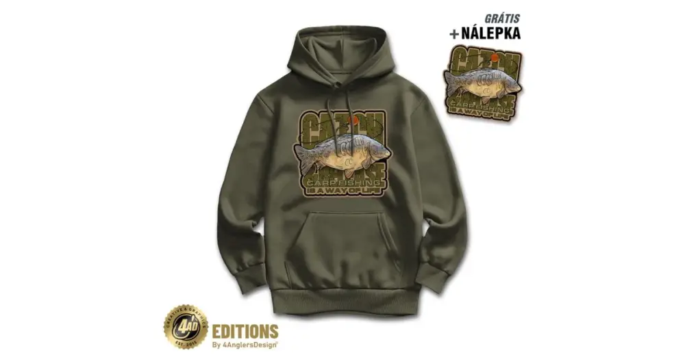 Top Prodej 4ANGLERSDESIGN Mikina Catch and Release Is A Way Of Life - XXXL