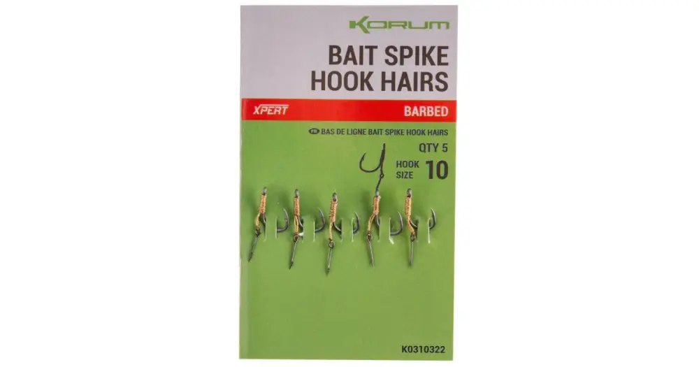 Korum Návazec Bait Spike Hook Hairs Barbed 5 ks - Velikost Háčku 8 Jen Po Omezenou Doba