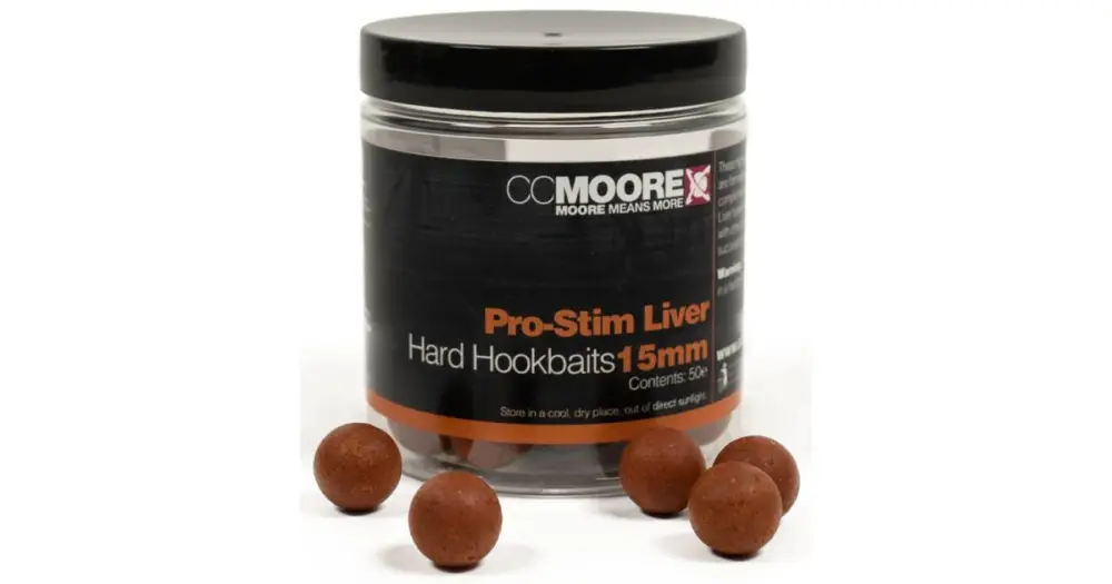 Výhodná Nabídka CC Moore Tvrzené Boilie Pro-Stim Liver Hard Hookbaits - 12 mm 70 ks