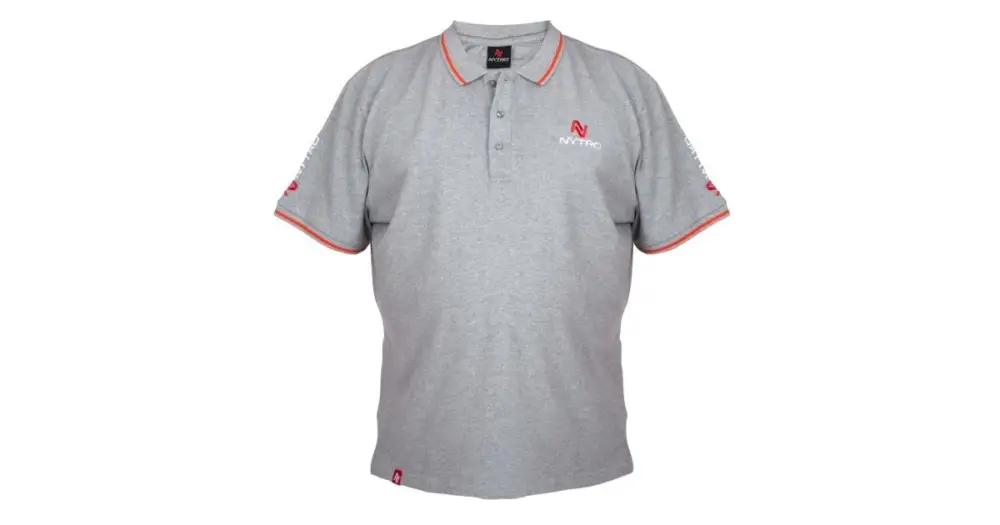 Nytro Tričko Light Marl Grey Polo Shirt - L Zlevněný