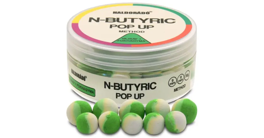 Horká Nabídka Haldorádó Pop-Up N-Butyric Method 30 g 9+11 mm Kyselina Máselná - Česnek