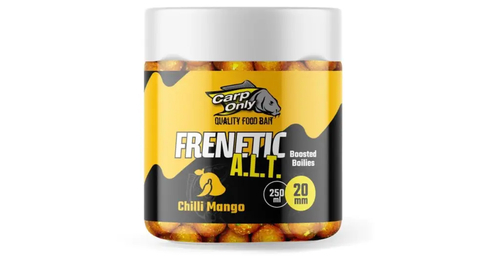 Aktuální Carp Only Dipované Boilies Frenetic A.L.T. Chilli Mango 20 mm 250 ml