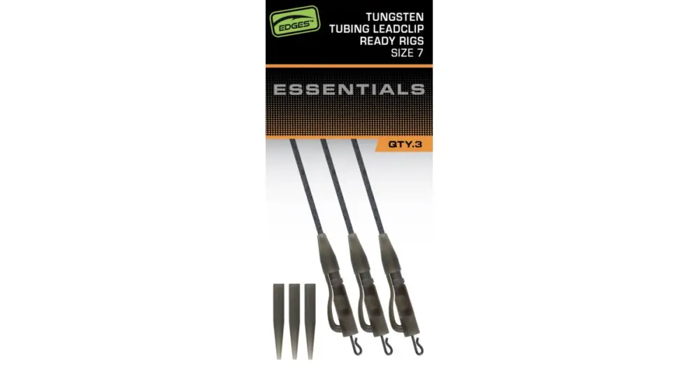 Rychlé Dodání Fox Závěsky Edges Tungsten Tubing Leadclip Ready Rigs Size 7 3 ks