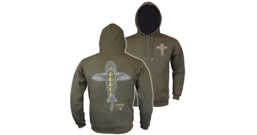 Vass Mikina Carp Rising Hoodie Khaki - M Omezená Nabídka