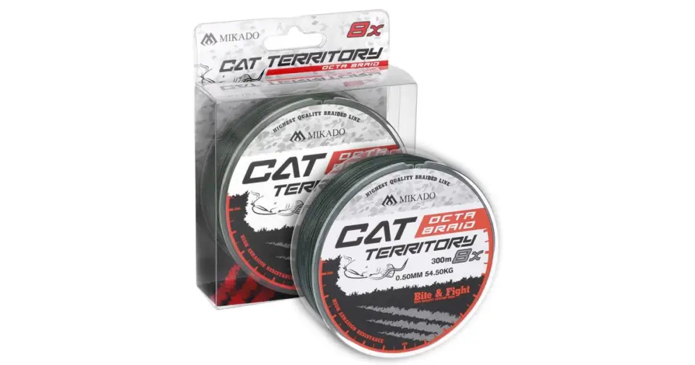 Dokud Zásoby Vydrží Mikado Pletená Šňůra Cat Territory Octa Braid Zelená 300 m - 0,40 mm 43,2 kg