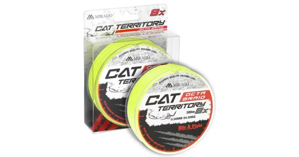Mikado Pletená Šňůra Cat Territory Octa Braid Fluo 300 m - 0,50 mm 54,5 kg Pouze Dnes